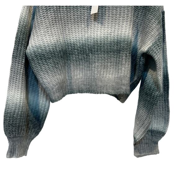 VIGOSS Women's Ombr​é Dropped Shoulder Cropped Mock Neck Sweater Size Large NEW! - Picture 6 of 12